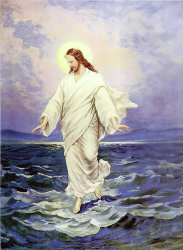 Jezis - kracejici po vode